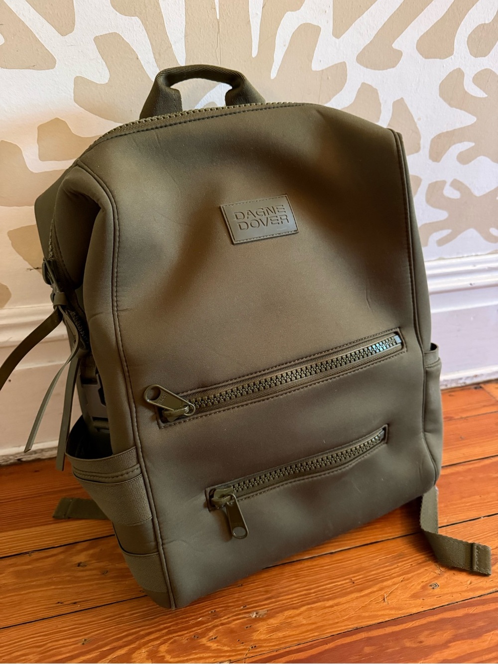 Large Dagne Dover Indie Olive Green Baby Backpack